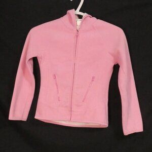 Y2K - OLD NAVY BRAND | medium | Pink Fleece Hooded Zip-Up Jacket | Zip Pockets